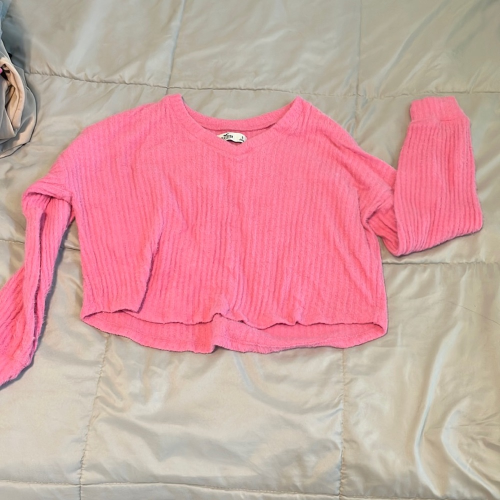 Pink Hollister sweater ribbed